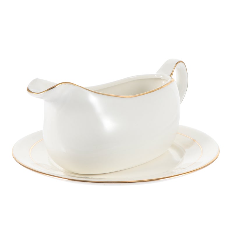 1 Set of Ceramic Serving Jug Sauce Pitcher Steak Gravy Boat Restaurant Condiment Bowl - Image 1
