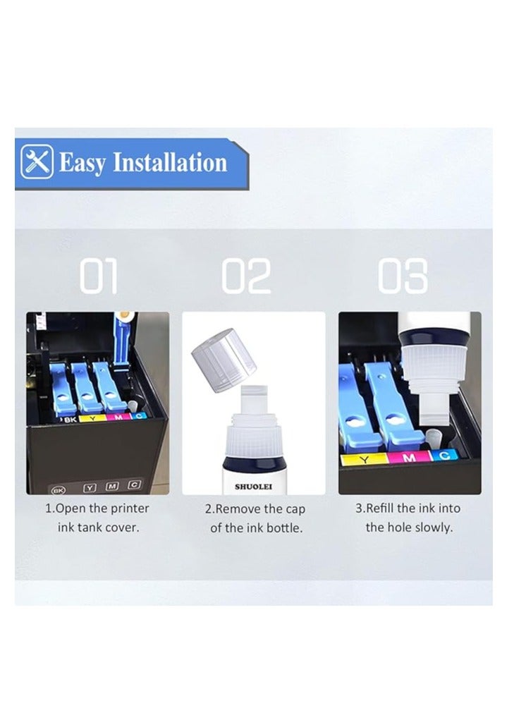 Terabyte Ink Set 664 for Epson for EcoTank Printer L210 L220 L300 L355 L365 L555 L1300 - Image 5