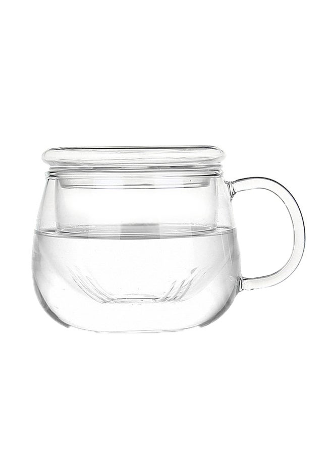 Tea Cup With Infuser Filter And Lid Clear 11x9.5x9.5cm  - Image 1