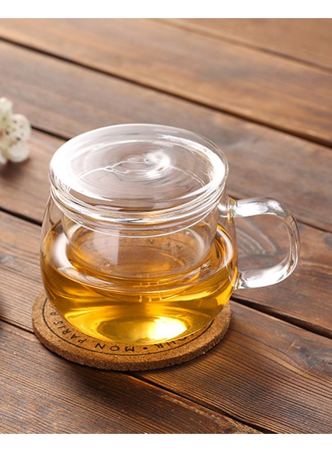 Tea Cup With Infuser Filter And Lid Clear 11x9.5x9.5cm  - Image 3