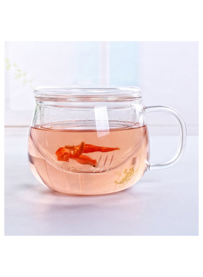 Tea Cup With Infuser Filter And Lid Clear 11x9.5x9.5cm  - Image 5