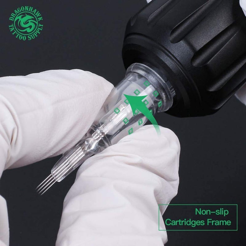 Dragonhawk Extreme Tattoo Needles - 20PCS Disposable Round Liner Cartridges 1201RL Professional Needles for Lining Work Fits Most Tattoo Machines - Image 1