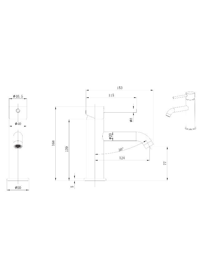 SAUDI CERAMICS WB Mixer MONO English Gold - Image 1