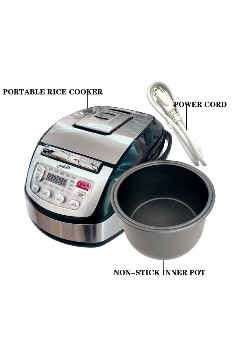 Portable Digital Rice Cooker with Stainless Steel Inner Pot – Multi-Function Electric Rice Maker with LCD Display, Timer & Keep-Warm Feature – Compact, Non-Stick, Easy-to-Carry Cooker for Home, Office & Travel Use  - Image 4