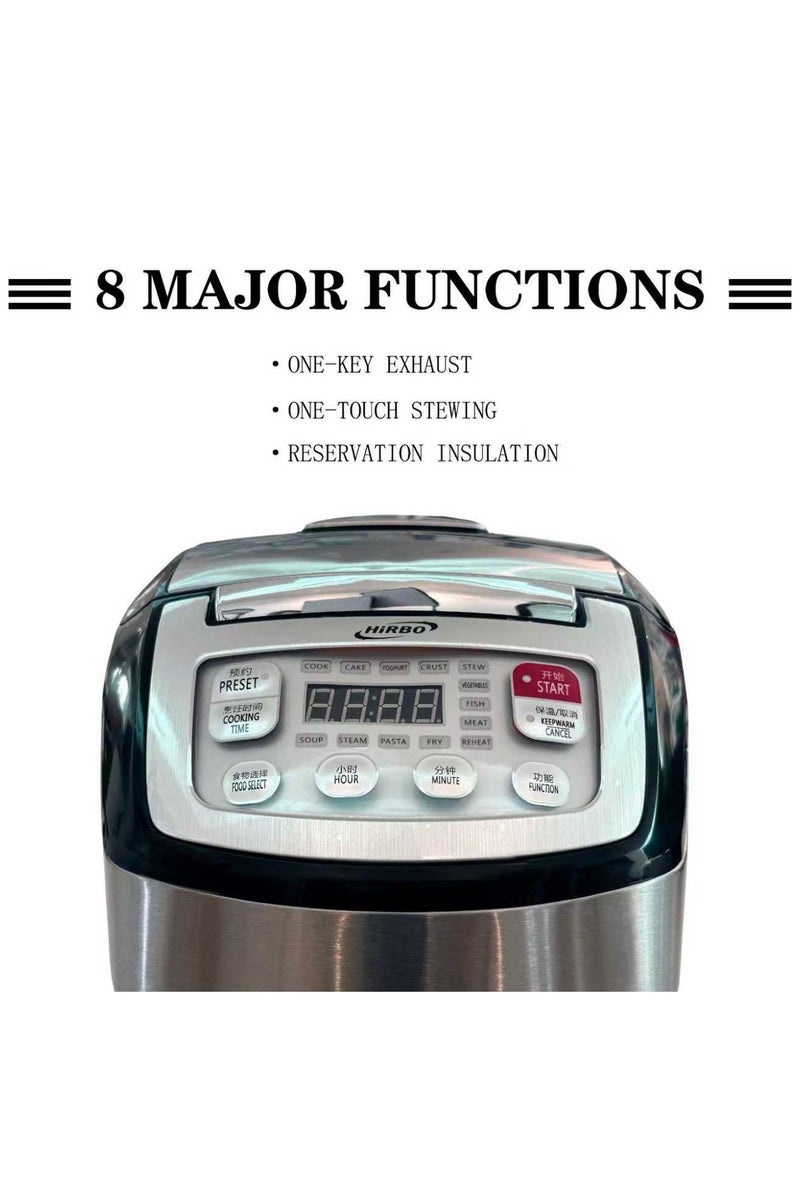 Portable Digital Rice Cooker with Stainless Steel Inner Pot – Multi-Function Electric Rice Maker with LCD Display, Timer & Keep-Warm Feature – Compact, Non-Stick, Easy-to-Carry Cooker for Home, Office & Travel Use  - Image 5