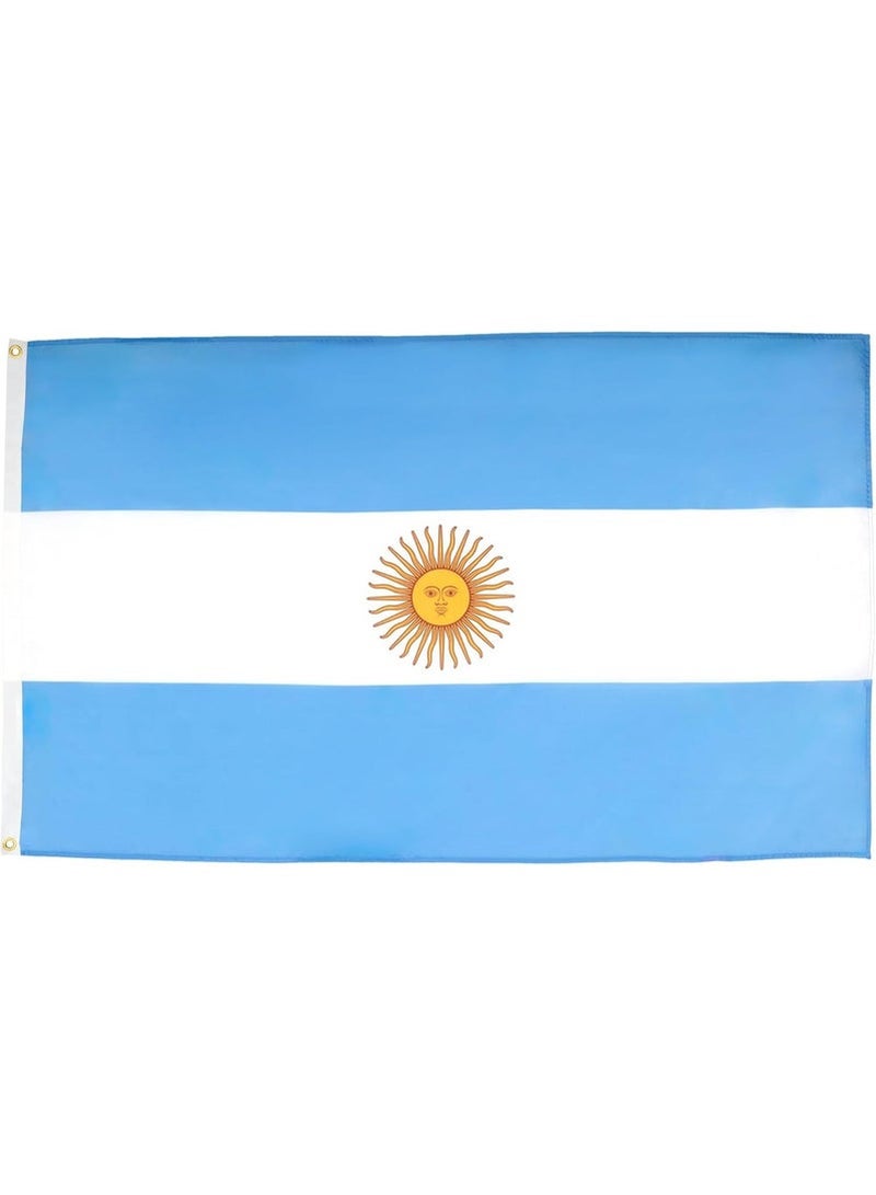 ARS Argentina  Flag - Heavy-Duty 210D Satin, Argentina  Flag for Outdoor/Indoor, Fade Resistant, Flag Day, And Home-Polyester, Sport Day, FIFA World Cup-Size-90X150cm - Image 5