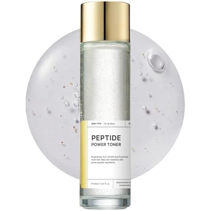 BOM Cosmetics Peptide Power Toner 5.07 Fl Oz, Hydrating Serum-Like Toner with Penta-Peptides and 99% Pure Gold for Skin Collagen Boost, Smoothness, and Long-Lasting Moisture, Korean Skincare - Image 1