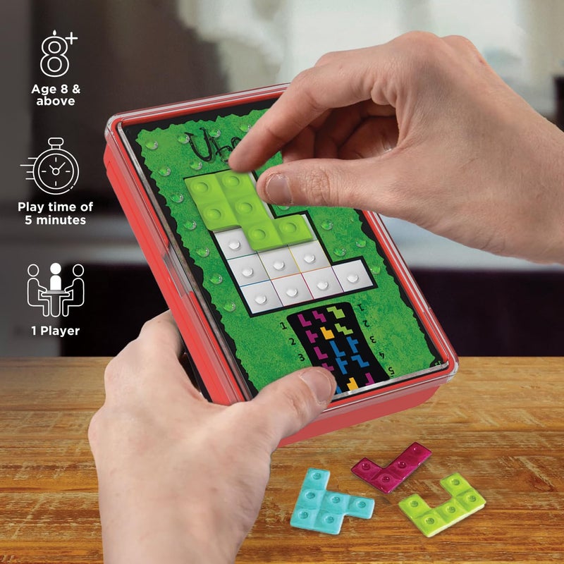 Thames & Kosmos Ubongo The Brain Game to Go Fast-Paced, Addictive, and Easy-to-Learn | Convenient Self Contained Carrying Case | Solo Geometric Puzzle Game | for Ages 8 and Up - Image 3