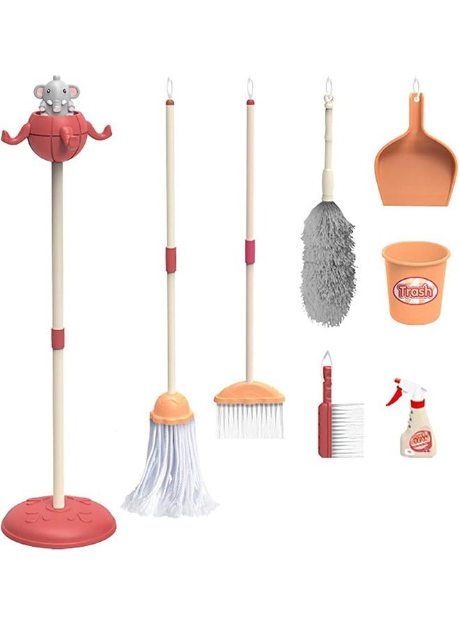 Household Cleaning Pretend Play Toy with  Accessories Included Toddler Cleaning Set for Kids Pretend Play Cleaning Tools (Pink) - Image 2