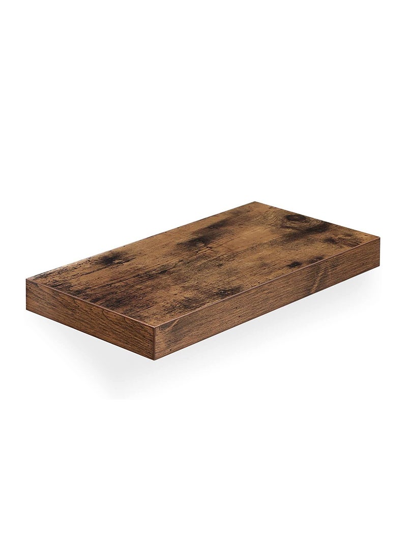 VASAGLE LWS24BX Floating Wall Shelf for Photos, Decorations - Rustic Brown