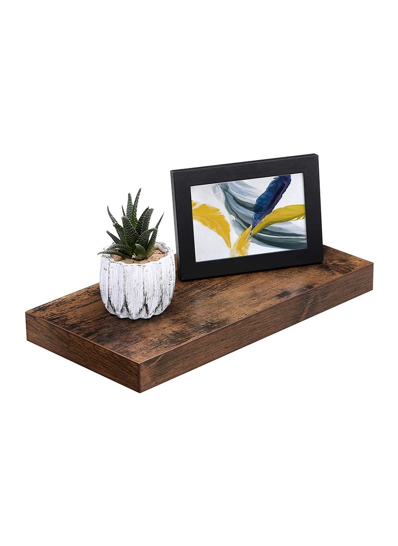 VASAGLE LWS24BX Floating Wall Shelf for Photos, Decorations - Rustic Brown