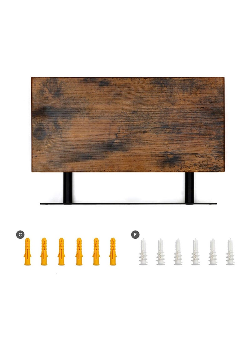VASAGLE LWS24BX Floating Wall Shelf for Photos, Decorations - Rustic Brown