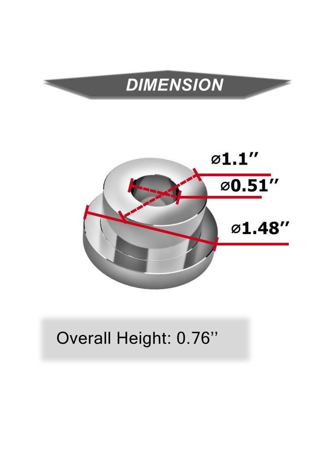 AIRCMT CNC Solid Billet Handlebar Riser Bushings Compatible With Harley Softail Dyna Sportster 1984-2016 - Image 4