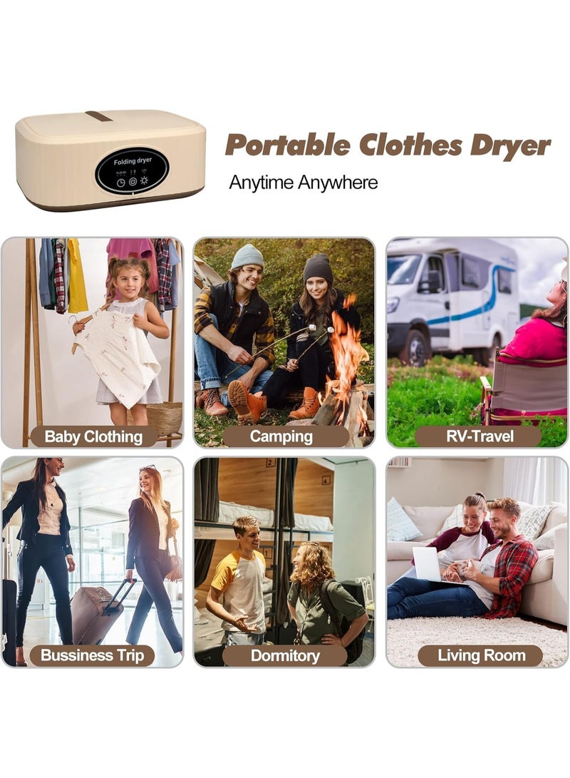 Portable Mini Clothes Dryer Foldable Clothes Dryers for Laundry Apartment,Rv,Travel,Hotel Home Dorm Camping - Image 4
