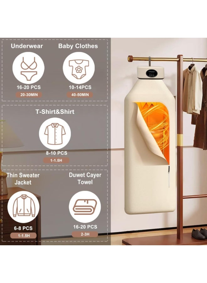 Portable Mini Clothes Dryer Foldable Clothes Dryers for Laundry Apartment,Rv,Travel,Hotel Home Dorm Camping - Image 3