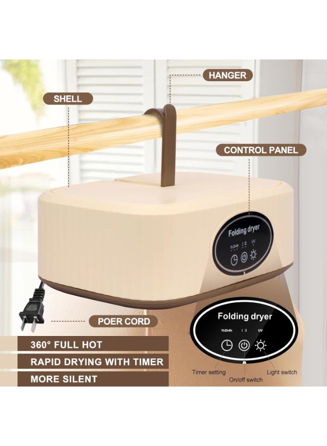 Portable Mini Clothes Dryer Foldable Clothes Dryers for Laundry Apartment,Rv,Travel,Hotel Home Dorm Camping - Image 5