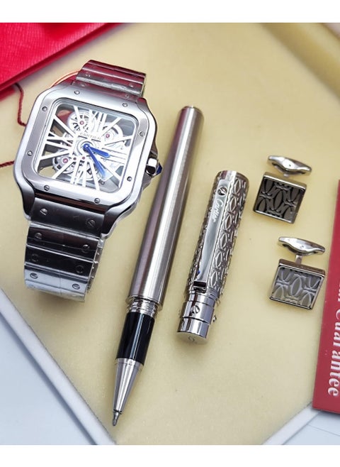 New men's set, latest version, consisting of. hour  And your pen and cuff are distinguished and elegant