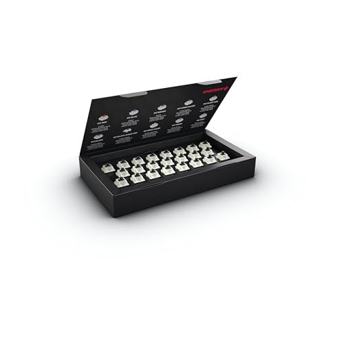 CHERRY MX Black Clear TOP Switch Kit, 23 Mechanical Keyboard Switches, for DIY, Hot-Swap or Gaming Keyboards, Linear Switch Without Click, Powerful & Direct - Image 1