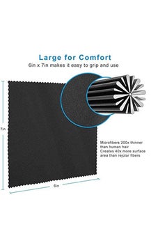 Generic 20 Pack Gray Black Microfiber Cleaning Cloths Glasses Cloth Great for Eyeglasses, Cell Phones, Screens, Lenses, Glasses, Screens and All Delicate Surface  - Image 3