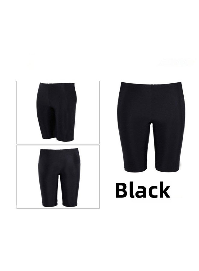 Loquat Swimming Inner Piece Trousers Diving Women's Quick-Dry Bra Surfer Clothing Snorkeling Jellyfish Clothing Hot Spring Swimwear Pants Skirt-Color:Black (Five Pants)-  - Image 1