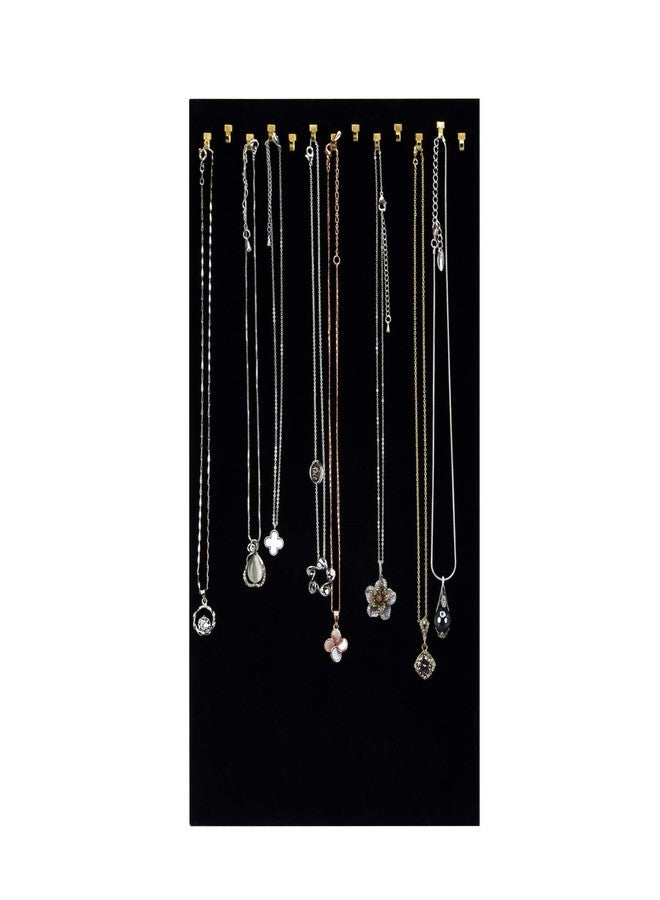 MOOCA 2 Pcs Set Lightweight Premium Black Velvet Chain Display with Easel Necklace Display Stand, Jewelry Storage Holder for Chain Long Necklace, 7 5/8 W x 14 1/8 H in, Black Velvet - Image 4