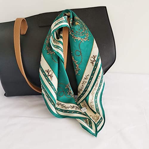 FONYVE 100% Mulberry Silk Scarfs for Women - Lightweight Square Satin Head Scarf - Small Silk Hair Scarf for Sleeping 21" x 21" - Image 4