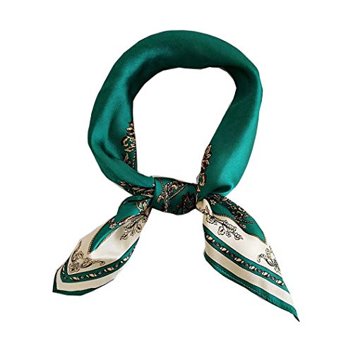 FONYVE 100% Mulberry Silk Scarfs for Women - Lightweight Square Satin Head Scarf - Small Silk Hair Scarf for Sleeping 21" x 21" - Image 1
