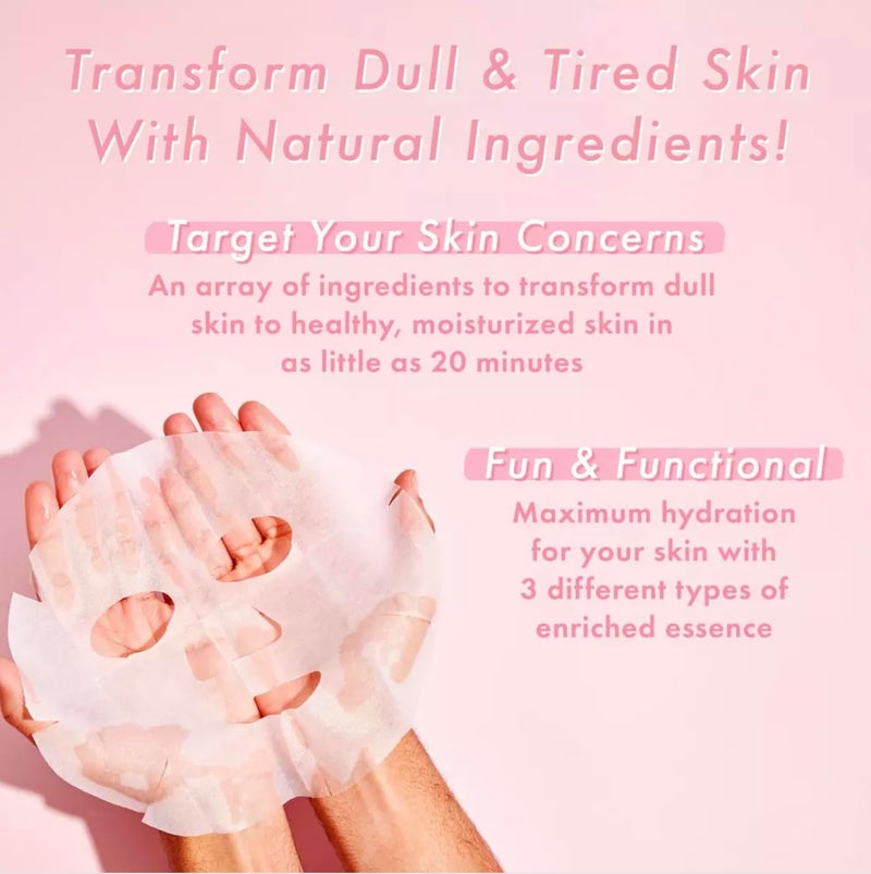 TONYMOLY وعاء قناع الطعام الفائق، مجموعة أقنعة الوجه الورقية لتجديد وترطيب البشرة المتعبة، 0.74 أونصة - Image 4