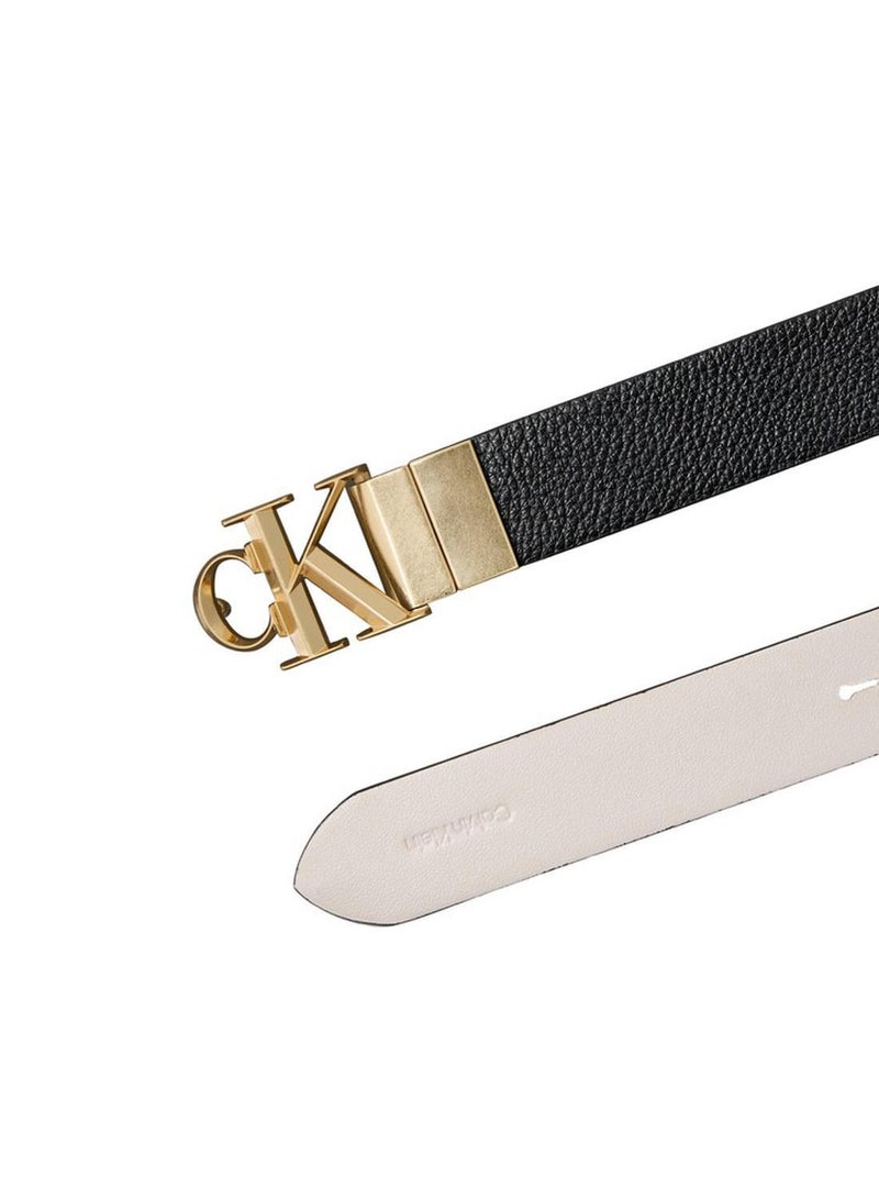 CALVIN KLEIN Reversible Pebbled Leather Logo Belt - Image 2