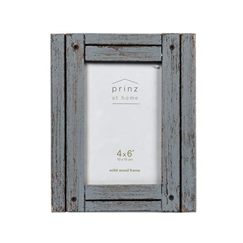 Prinz Homestead 4 x 6 Distressed Wood Frame, Coastal Decor Hand-Distressed Gray Wood Rustic Picture Frame, Two-Way Easel, Can Be Wall-Mounted, 8 x 6.5 x .59 Inches - Image 5
