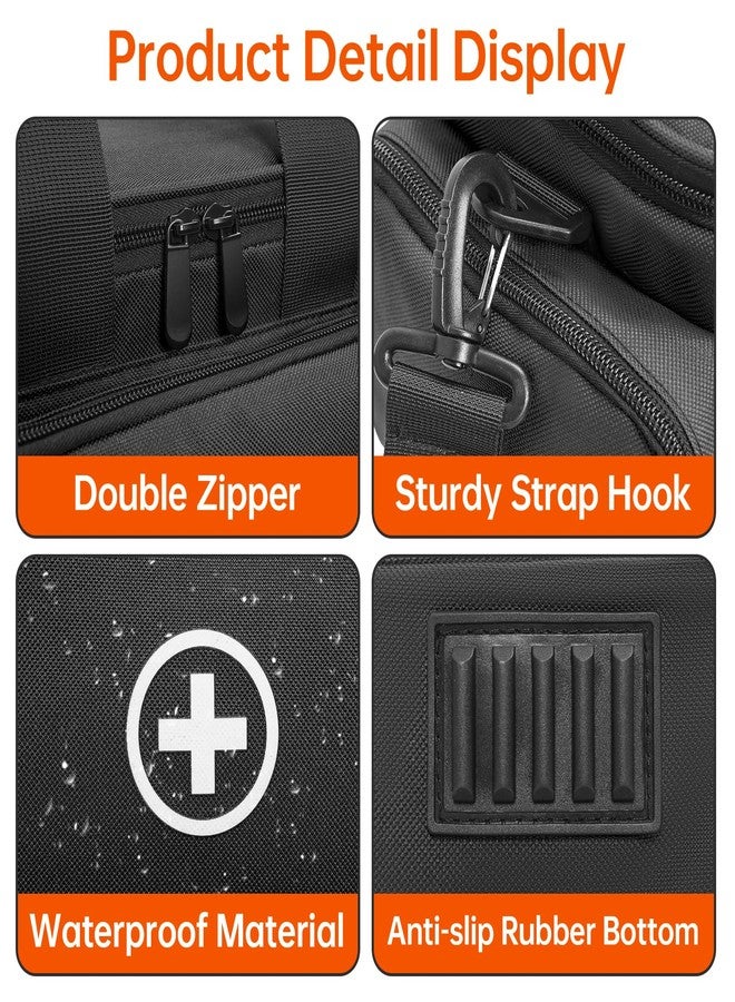 OUUTMEE Medicine Storage Bag, Pill Bottle Organizer with Portable Small Pouch, Medication Bottle Organizer Empty with Shoulder Strap for Home Storage and Travel - Image 4
