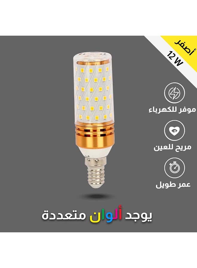 هامر لمبة لون الإضاة اصفر بتصميم عصري وديكوري شكل اسطواني 12 واط E14 - Image 1