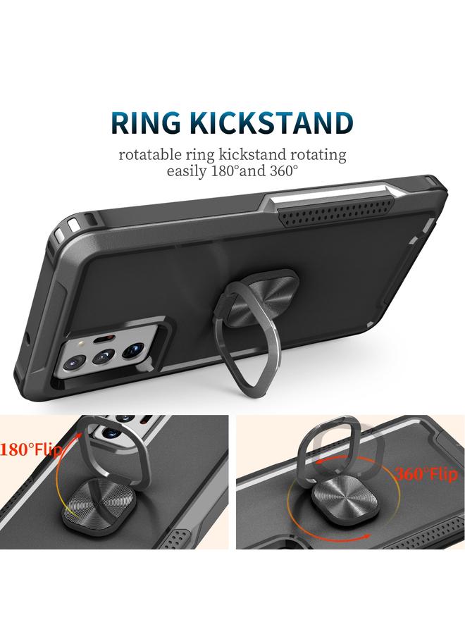 S-TOP Case For Samsung Galaxy Note20 Ultra 3 in 1 PC + TPU Phone Case with Ring Holder - Image 5