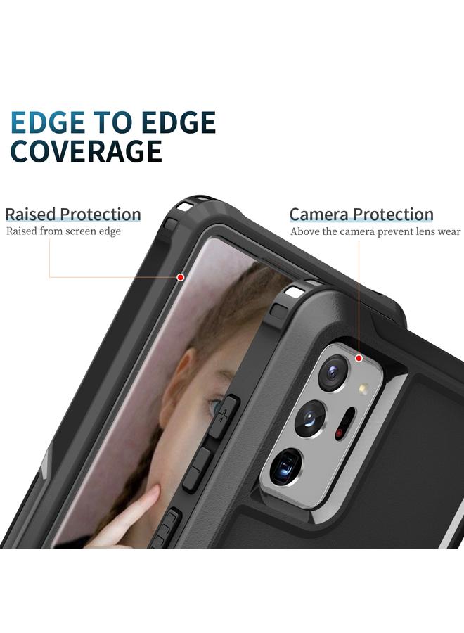 S-TOP Case For Samsung Galaxy Note20 Ultra 3 in 1 PC + TPU Phone Case with Ring Holder - Image 3