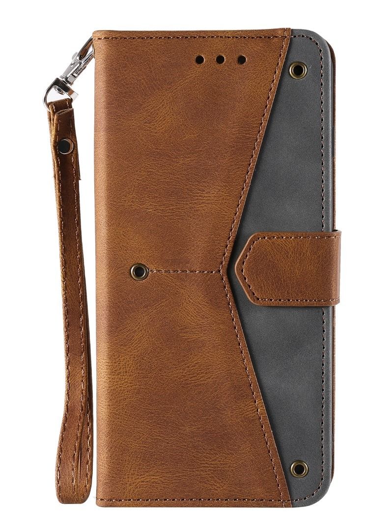 Suteni Flip Cover Leather Protective Hidden Card Slots Phone Case for iPhone