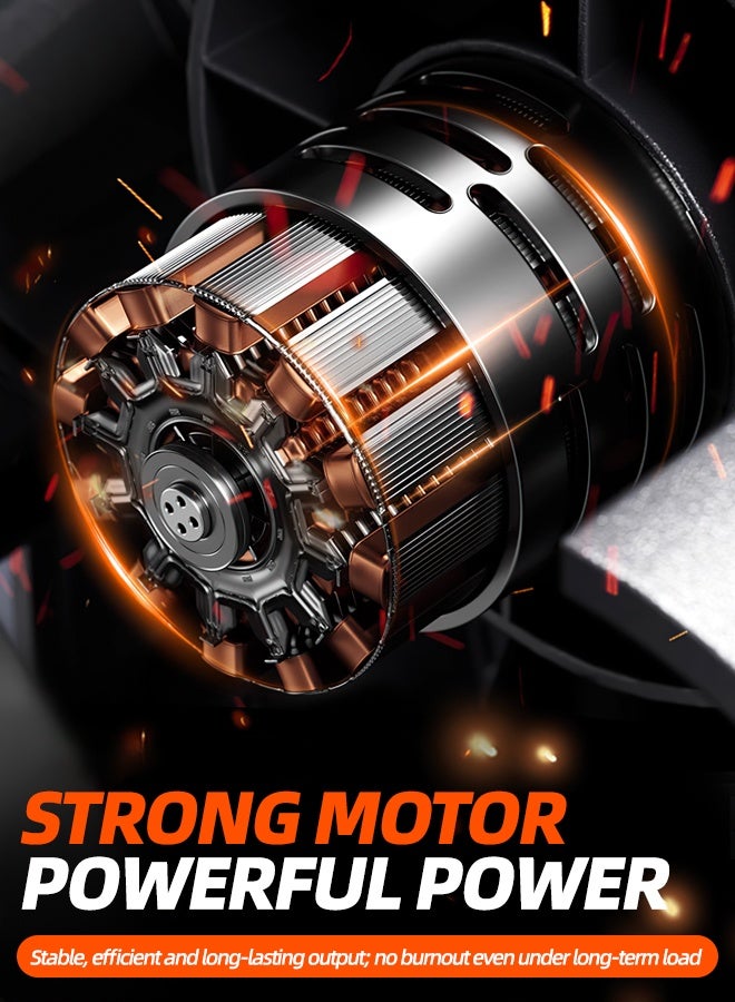 ألونغد منفاخ أوراق الشجر اللاسلكي 48 فولت بطارية 4000 مللي أمبير في الساعة وشاحن سريع متضمن 50+ متر/ثانية تدفق هواء عالي السرعة مقاوم للغبار والرمل 1.12 رطل خفيف الوزن تشغيل بيد واحدة متعدد الاستخدام لساحة فناء السيارة في الهواء الطلق للشواء في المناخ السعودي - Image 4