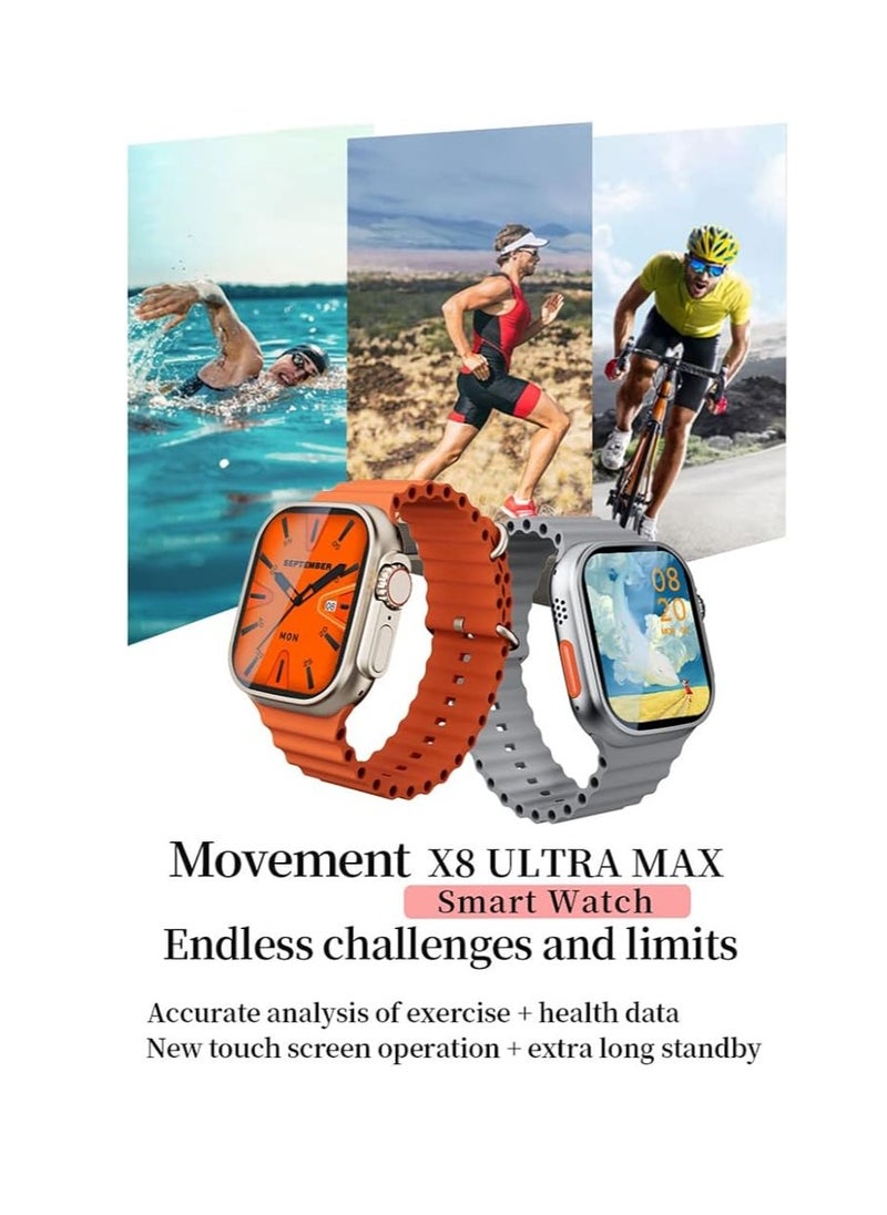 W&O X8 Ultra MAX Smartwatch - 49mm - Orange  - Image 2