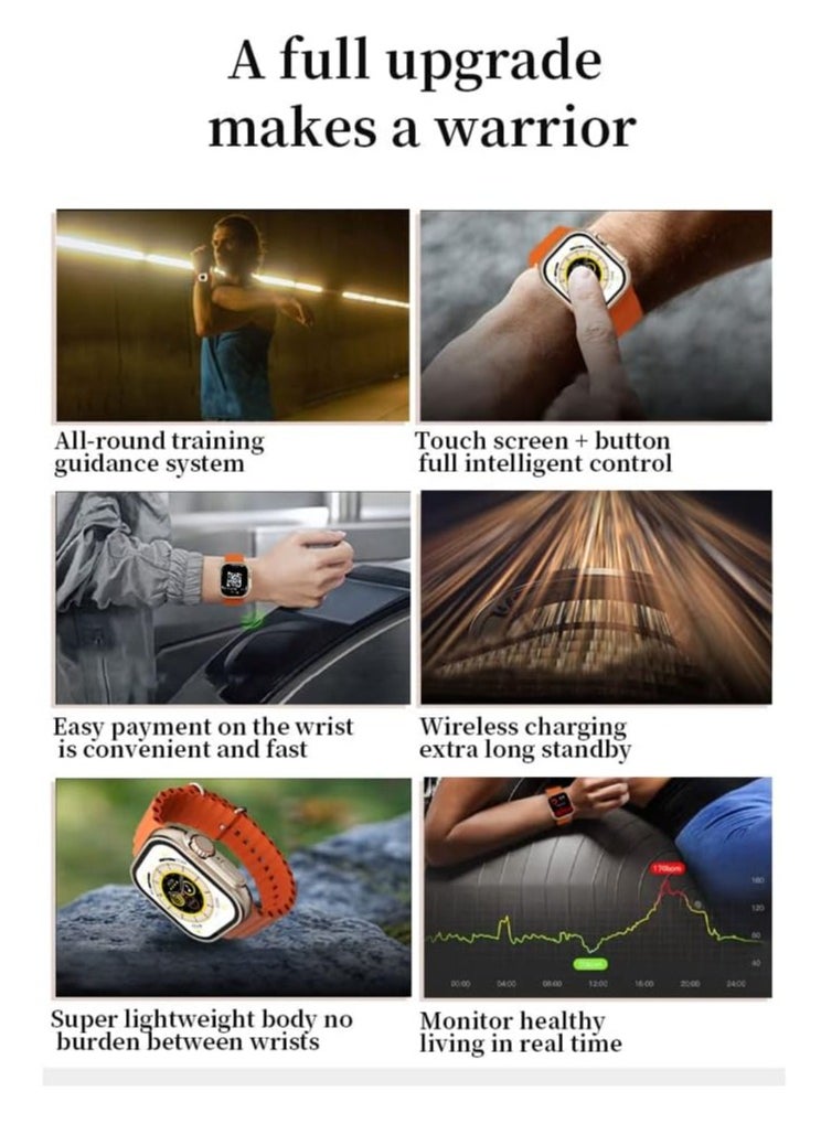 W&O X8 Ultra MAX Smartwatch - 49mm - Orange  - Image 3
