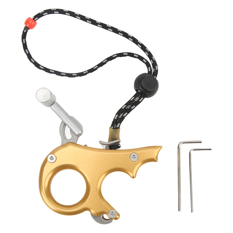 SHARROW Compound Bow Release Aluminum Alloy Archery Thumb Trigger - Adjustable Sensitivity 3 Finger Grip Release for Hunting - Image 1
