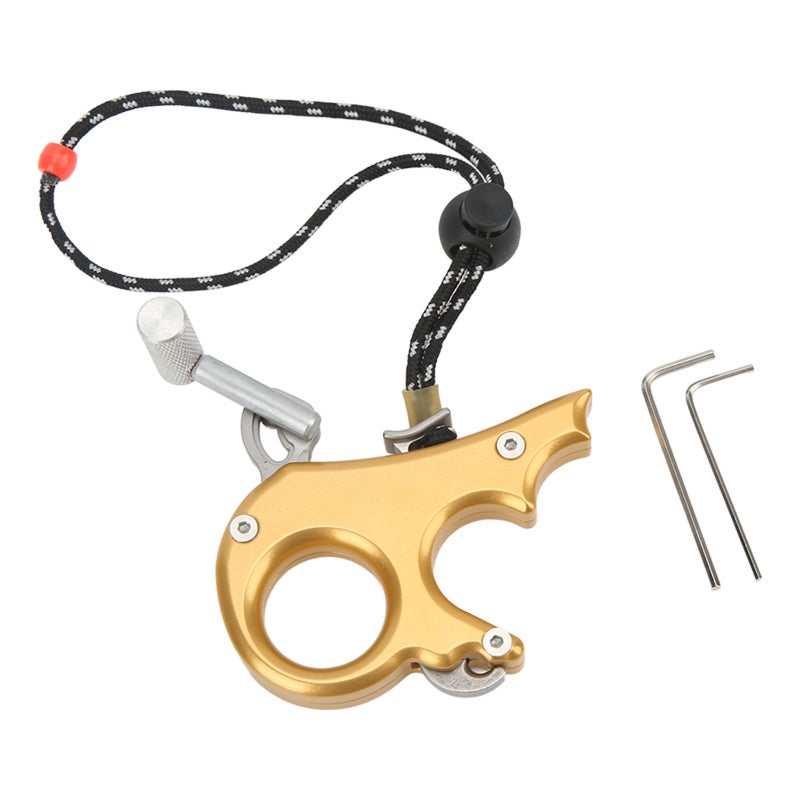 SHARROW Compound Bow Release Aluminum Alloy Archery Thumb Trigger - Adjustable Sensitivity 3 Finger Grip Release for Hunting - Image 2