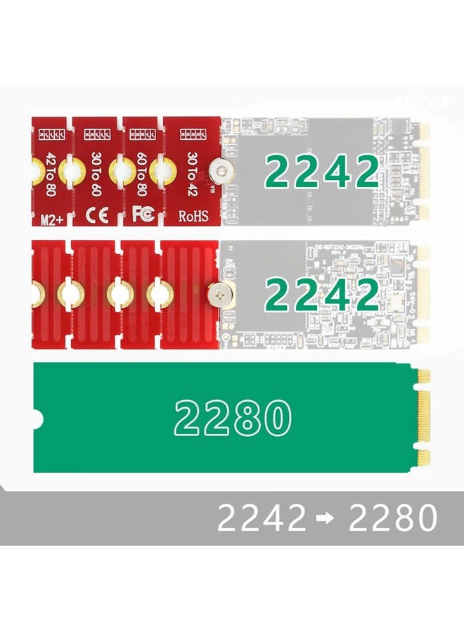 JEYI M2 M2PLUS NGFF NVME m. 2 نقل ممتد 2230, 2242, 2260, 2280 تغيير حجم طويل NVME NGFF M.2 U.2 M3 M.3 SSD - Image 5
