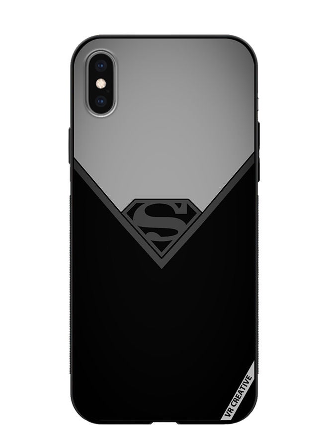 VR CREATIVE Protective Case Cover For Apple iPhone X/XS Simple Superman Design Multicolour - Image 1