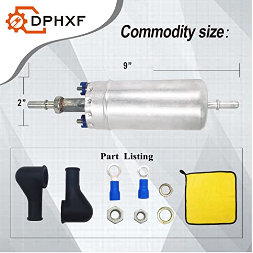 DPHXF Electric External Fuel Pump Compatible with 1983-91 Ford F150 F250 F350 E150 E250 E350 Lincoln Continental Mustang Ranger LTD Thunderbird, Mercury Marquis - Image 5