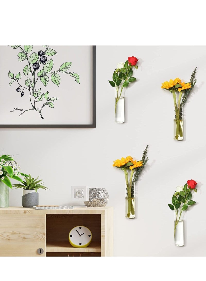 واي آند دي Wall Hanging Planters, Glass Terrarium, Plant Containers Vase Perfect for Propagating Hydroponic Plants Home Garden Wedding Decor 4 pieces - Image 3