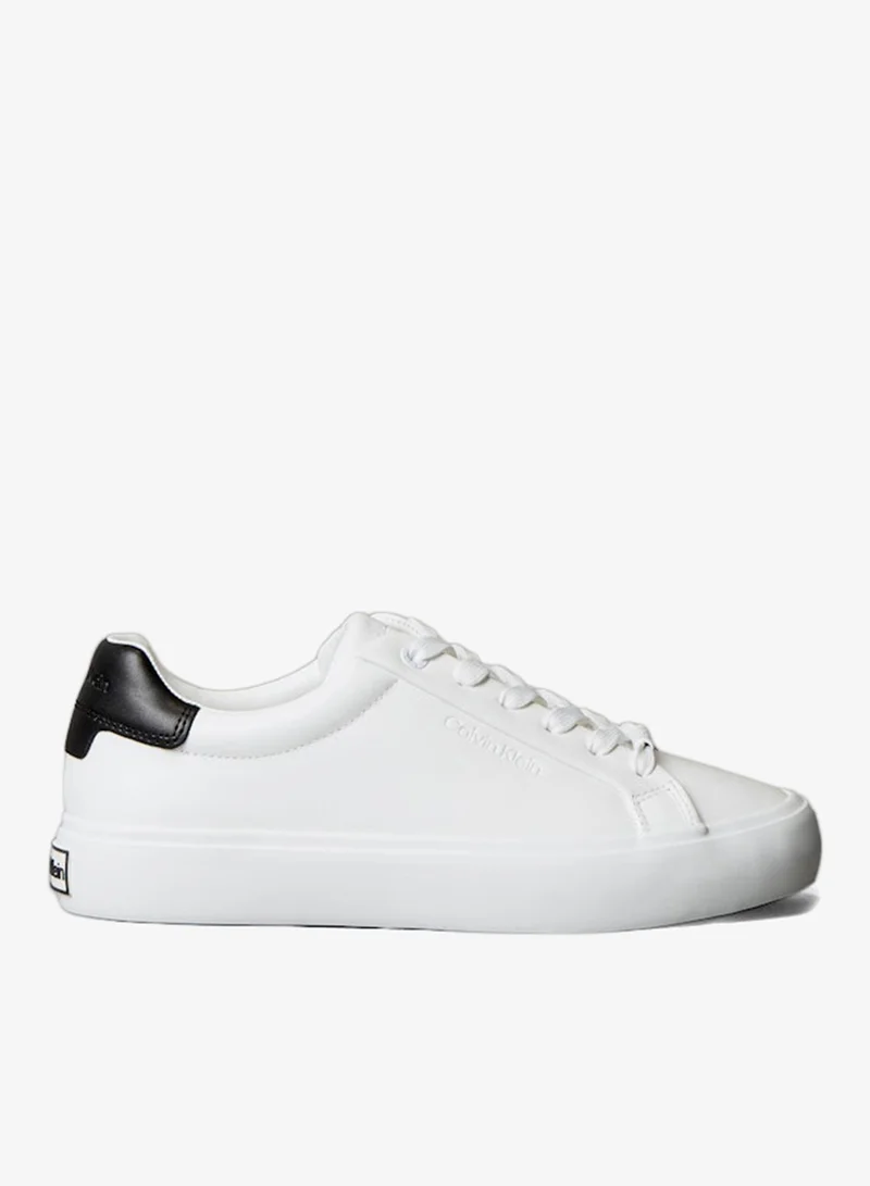 CALVIN KLEIN Smooth Leather Embossed Logo Trainers