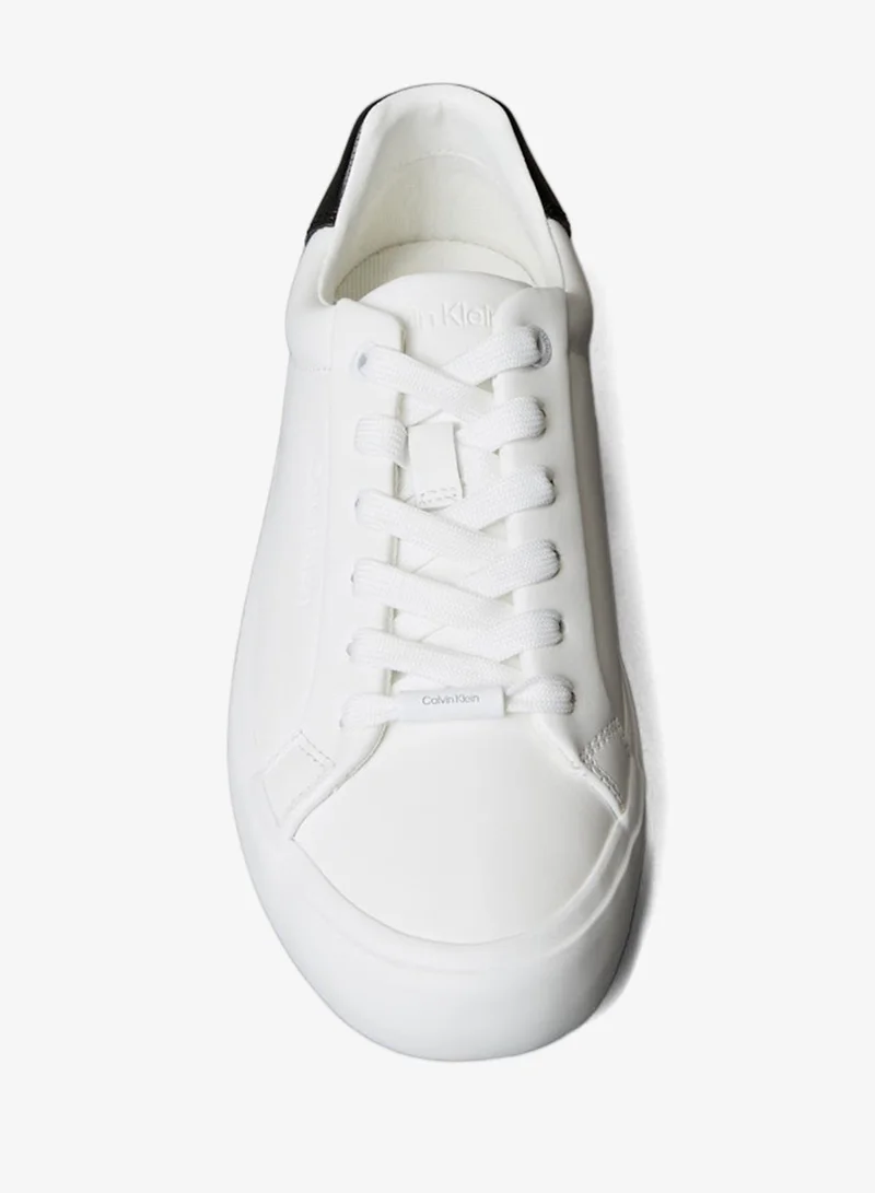 CALVIN KLEIN  Smooth Leather Embossed Logo Trainers for Women | Best Price UAE