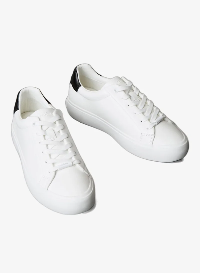 CALVIN KLEIN  Smooth Leather Embossed Logo Trainers for Women | Best Price UAE