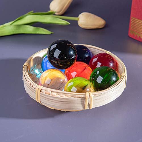 LONGWIN 8pcs Multicolor 40mm(1.6inch) Crystal Solid Ball Glass Sphere Gemstones Vase Fillers Fish Tank Decorations - Image 5