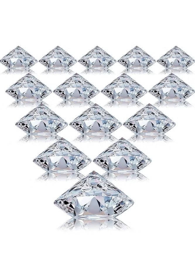 WALALLA 24 Pack Clear Diamond Place Card Holders Stands, Acrylic Crystal Table Card Stands for Wedding, Party Decoration, Baby Shower, Table Decoration - Image 1