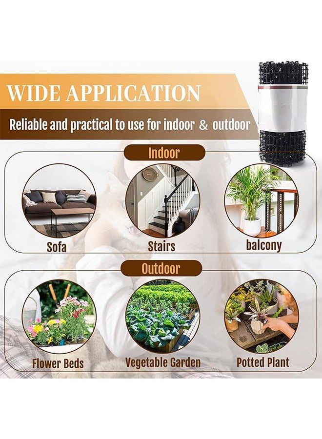 Generic 6/10Pcs Scat Mat for Cats, Cat Deterrent Mat with Spikes, Plastic Cat Spikes Mat, Pet Repellent Barrier, Digging Stopper Prickle Strip Net, Cat Scratch Furniture Protector, Anti-Cat Mat, Cat Repellent Spike, Cat Scat Mat for Indoor Outdoor Use, Keep Pets Away from Plants, Indoor Furniture & Outdoor Garden Fence(34*44CM)  - Image 3